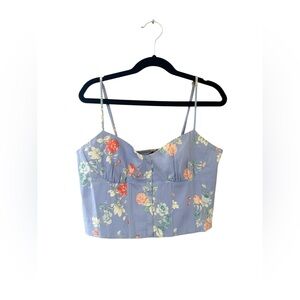 Zara Floral Camisole in Soft Blue